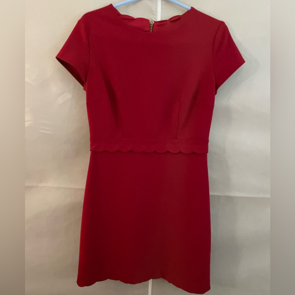 B. Darlin burnt red scalloped neckline short sleeved dress.  Nice condition.